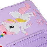 iPad Air (2022 / 2020) / Pro 11 (2022 / 2021 / 2020 / 2018) Silicone Case w. Stand, Print & Strap - Unicorn