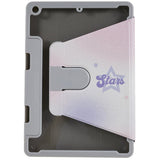 iPad 10.2" (2021 / 2020 / 2019) Hybrid Flip Case w. 360° Kickstand & Apple Pencil Holder - Stars / Transparent