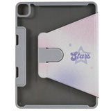 iPad Pro 12.9" (2022 / 2021 / 2020 / 2018) Hybrid Flip Case w. 360° Kickstand, Camera Protection & Apple Pencil Holder - Stars / Transparent