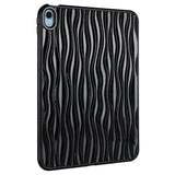 iPad Air (2022 / 2020) Flexible Plastic Case - Wavy Design - Black