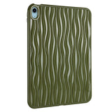 iPad Air (2022 / 2020) Flexible Plastic Case - Wavy Design - Green