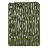 iPad Air (2022 / 2020) Flexible Plastic Case - Wavy Design - Green