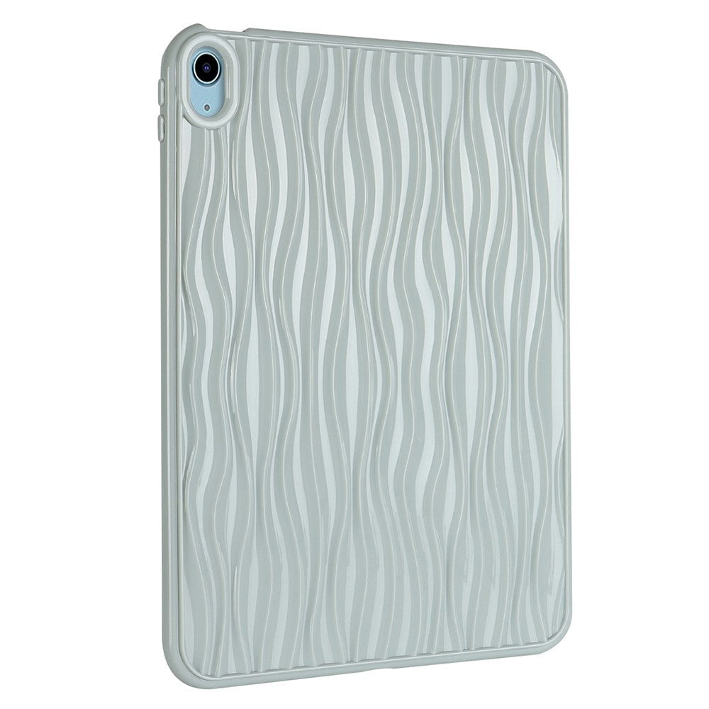 iPad Air (2022 / 2020) Flexible Plastic Case - Wavy Design - Grey