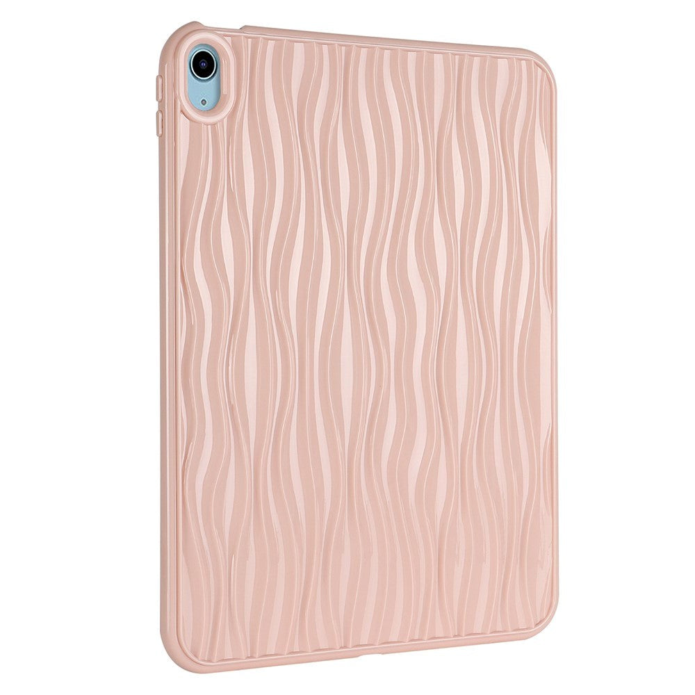 iPad Air (2022 / 2020) Flexible Plastic Case - Wavy Design - Pink