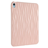 iPad Air (2022 / 2020) Flexible Plastic Case - Wavy Design - Pink