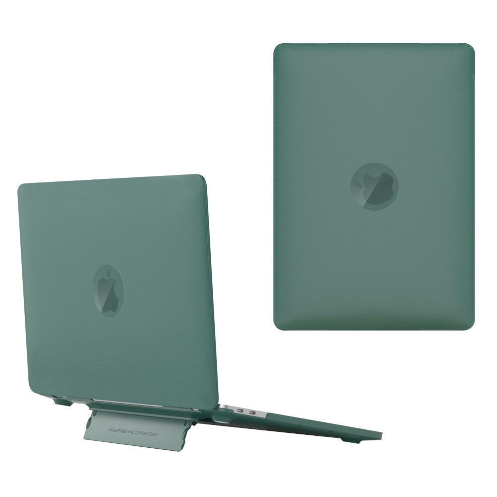 Macbook Air 13 (2018-2020) Plastic Case w. Stand Function - Frosted Green