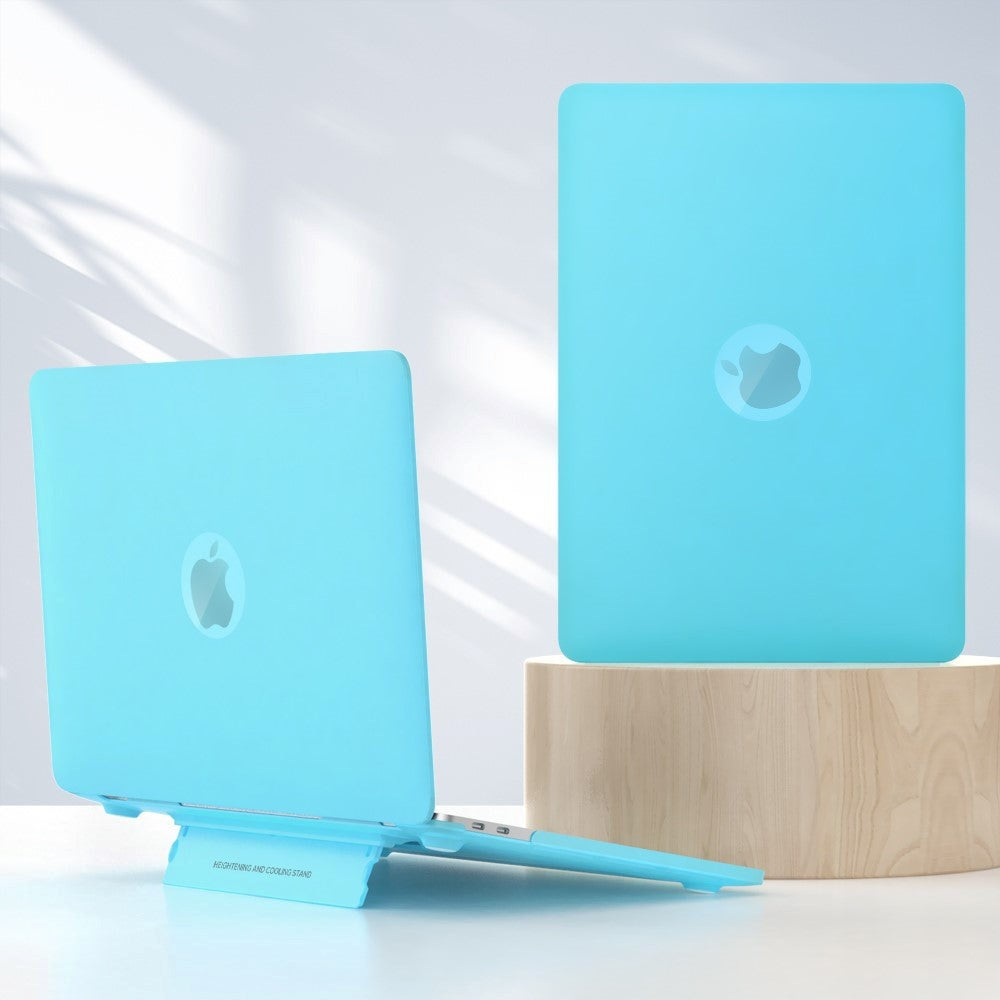 Macbook Air 13 (2018-2020) Plastic Case w. Stand Function - Frosted Blue