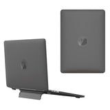 Macbook Pro 14 M1/M2/M3/M4 (2021-2024) Plastic Case w. Stand Function - Frosted Black