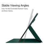 EIDERWOOD Samsung Galaxy Tab S8 / S7 Faux Leather Flip Case with Pen Holder - Green