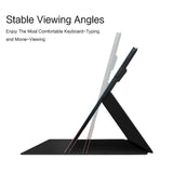 EIDERWOOD Samsung Galaxy Tab S8 / S7 Faux Leather Flip Case with Pen Holder - Black