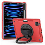 EIDERWOOD iPad Air 10.9-11" (2024-2020) / Pro 11" (2022-2018) Tough Case w. Protective Film & Hand Holder - Red