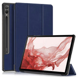 Samsung Galaxy Tab S9 Tri-Fold Leather Case w. Stand - Blue