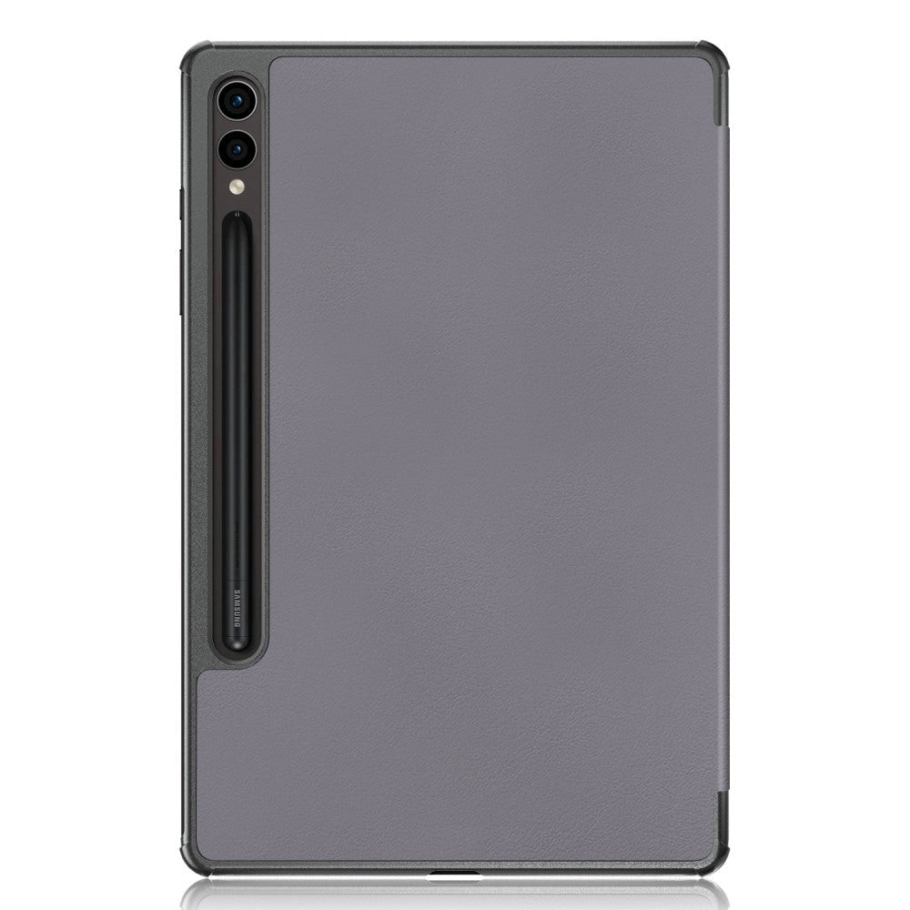 Samsung Galaxy Tab S9 Tri-Fold Leather Case w. Stand - Grey