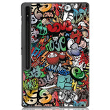 Samsung Tab S9 Ultra Tri-Fold Leather Case w. Stand - Graffiti