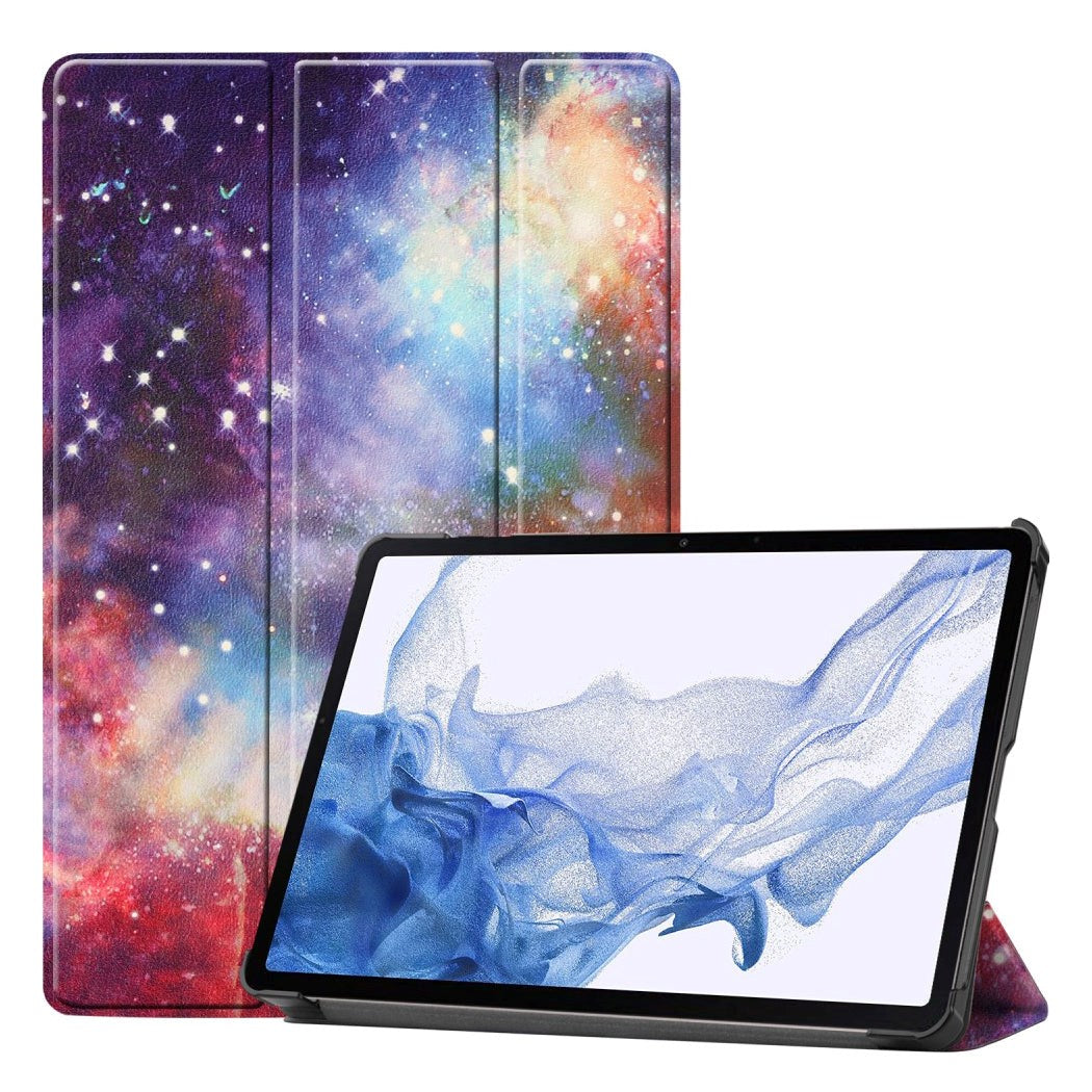 Samsung Galaxy Tab S9 Imitation Leather Flip Case - Galaxy