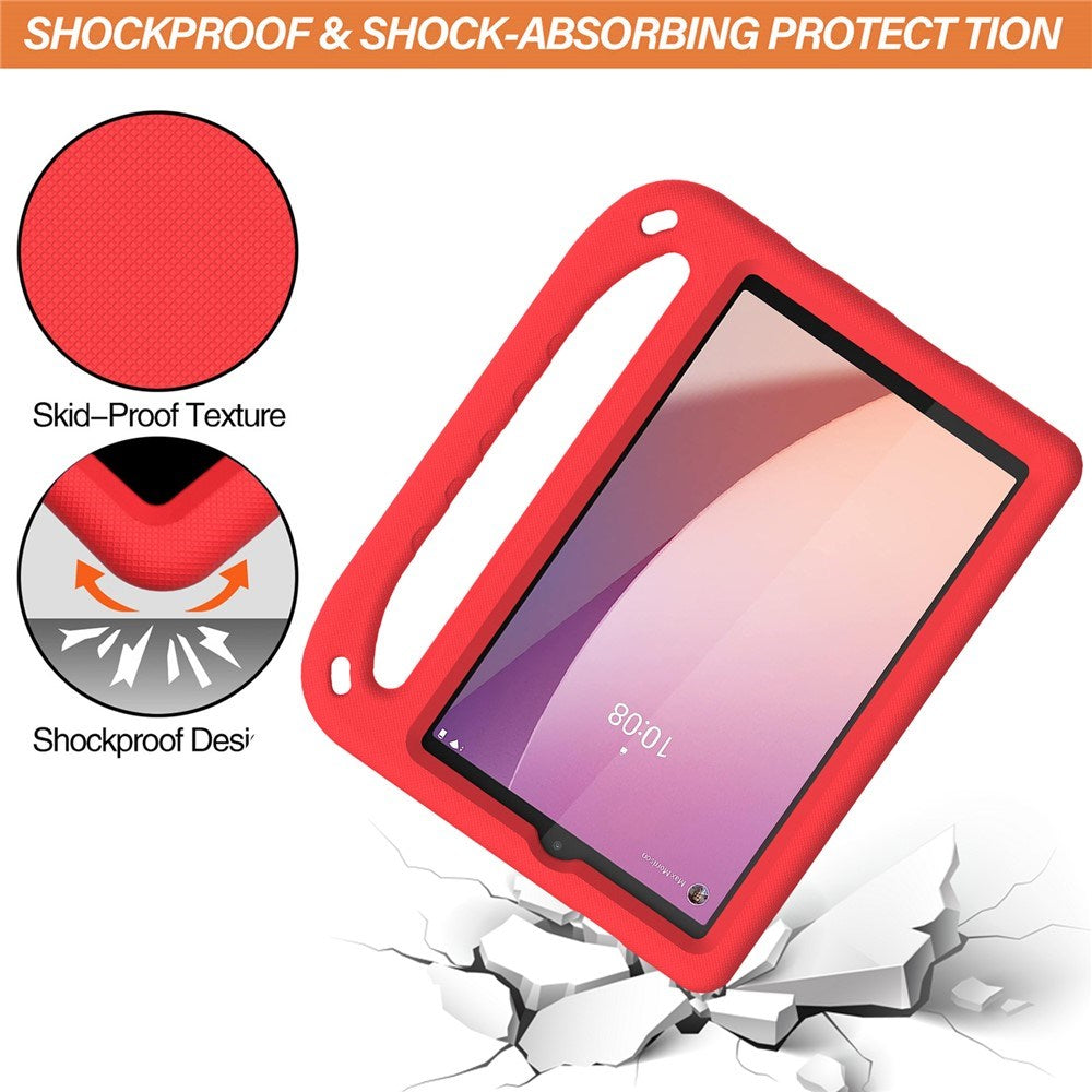 EIDERWOOD Lenovo Tab M8 (4th Gen.) Kids Case with Handle & Stand Function - Red