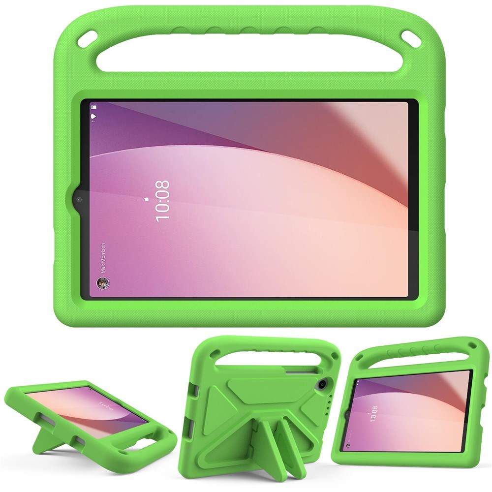 EIDERWOOD Lenovo Tab M8 (4th Gen.) Kids Case with Handle & Stand Function - Green