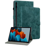 Samsung Galaxy Tab S9 Soft Leather Case w. Stand & Card Holder - green