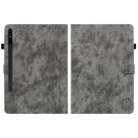 Samsung Galaxy Tab S9 Soft Leather Case w. Stand & Card Holder - Grey