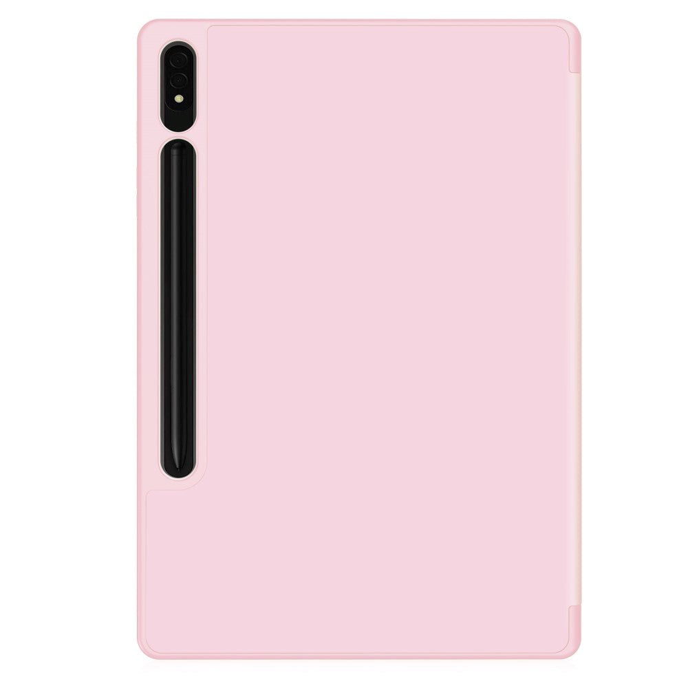 Samsung Galaxy Tab S9+ (Plus) Magnetic Tri-Fold Leather Case w. Stand - Pink