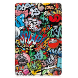 Samsung Galaxy Tab A9 Tri-Fold PU Flip Case with Sleep / Wake-up Function - Graffiti