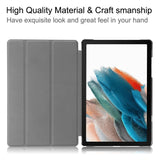 Samsung Galaxy Tab A9 Tri-Fold Leather Case w. Stand - Grey