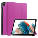 Samsung Galaxy Tab A9 Tri-Fold Leather Case w. Stand - Purple