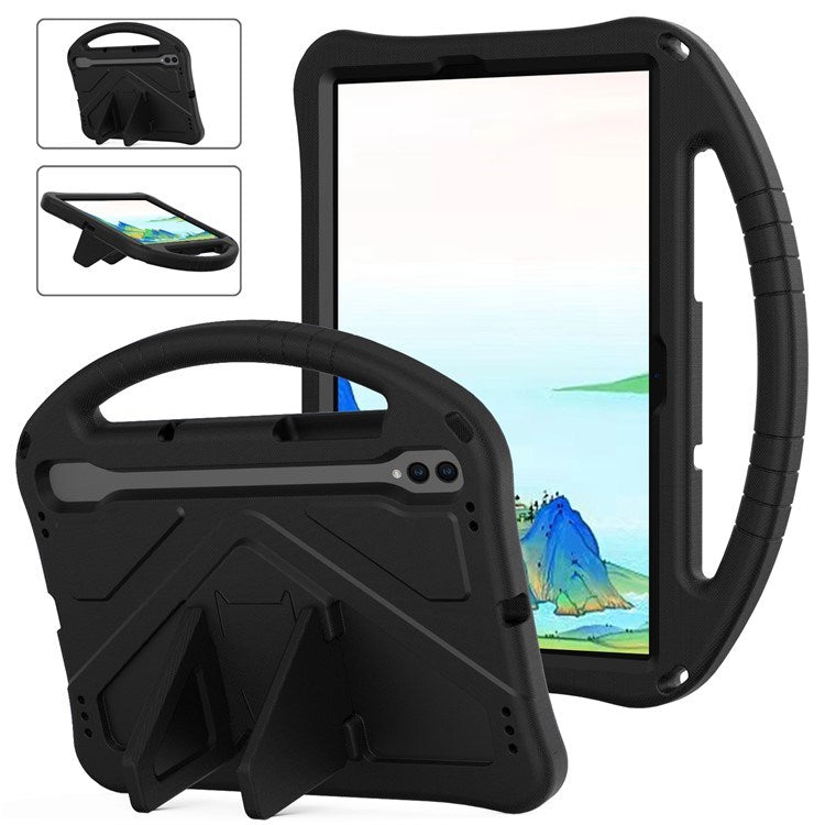 EIDERWOOD Samsung Galaxy Tab S9 / S8 / S7 Kids Case with Handle & Stand Function - Black