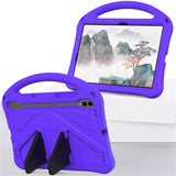 EIDERWOOD Samsung Galaxy Tab S9 / S8 / S7 Kids Case with Handle & Stand Function - Purple
