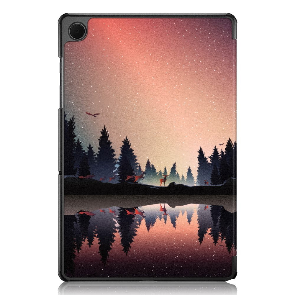 Samsung Galaxy Tab A9+ (Plus) Tri-Fold PU Flip Case with Sleep / Wake-up Function - Sunset