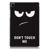 Samsung Galaxy Tab A9+ (Plus) Tri-Fold PU Flip Case with Sleep / Wake-up Function - "Don't Touch Me"