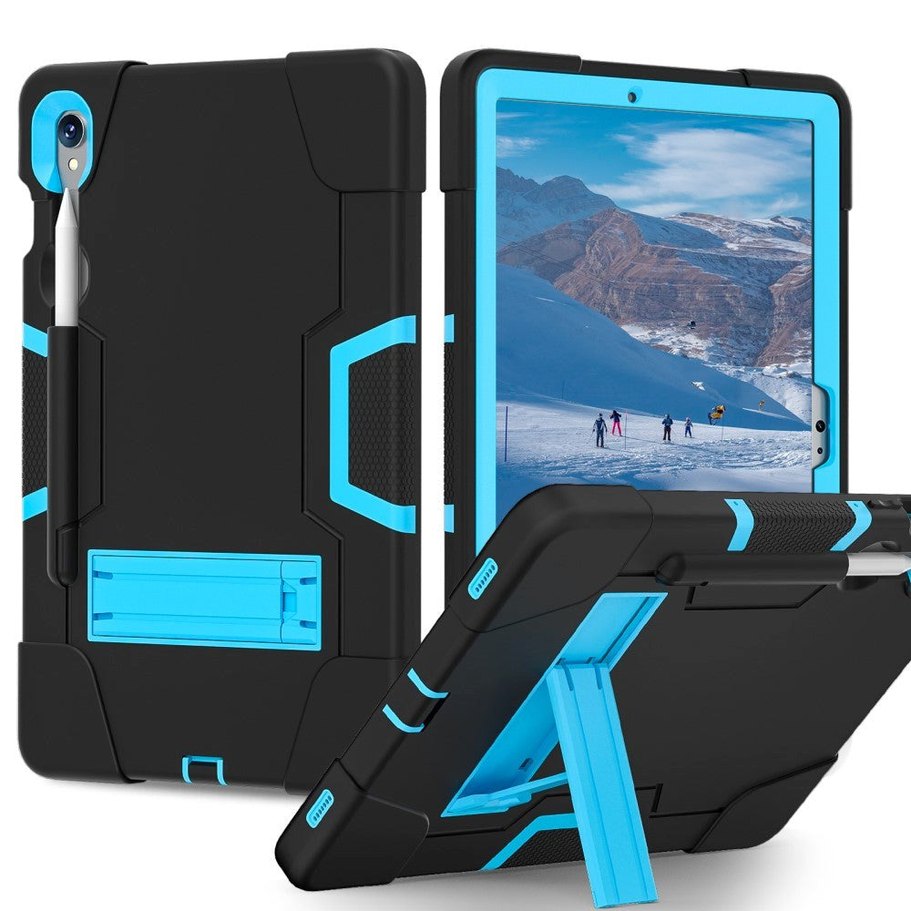 Samsung Galaxy Tab S9 / S9 FE Drop Proof Case with Penholder & Stand - Black / Blue