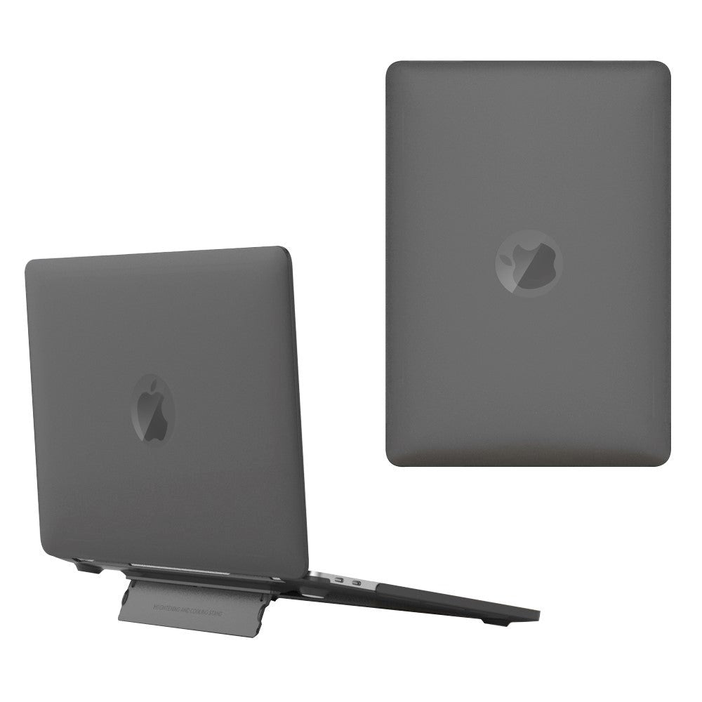 MacBook Air 15 M2/M3 (2023-2024) Plastic Case w. Stand Function - Frosted Black