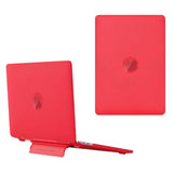 MacBook Air 15 M2/M3 (2023-2024) Plastic Case w. Stand Function - Frosted Red