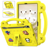 EIDERWOOD Samsung Galaxy Tab S11 / S10 Lite / S10 FE / S9 FE / S9 / S8 / S7 Kids Case with Kickstand & Hand Holder - Yellow