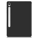 Samsung Galaxy Tab S9 FE Magnetic Tri-Fold Leather Case w. Stand - Black