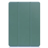 Samsung Galaxy Tab S9 FE Magnetic Tri-Fold Leather Case w. Stand - Green