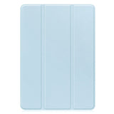 Samsung Galaxy Tab S9 FE Magnetic Tri-Fold Leather Case w. Stand - Light Blue