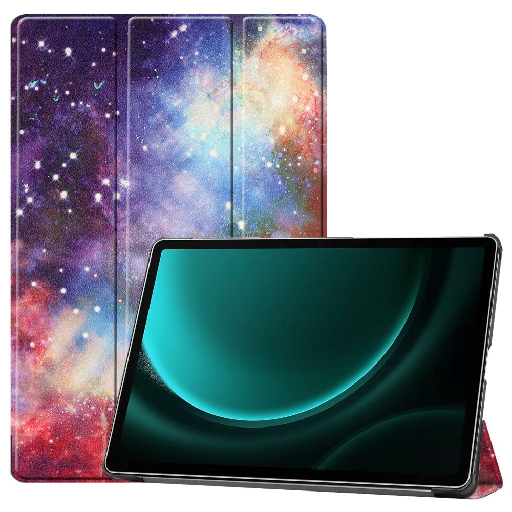 Samsung Galaxy Tab S9 FE+ (Plus) Tri-Fold PU Flip Case with Pen Holder - Galaxy