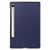 Samsung Galaxy Tab S9 FE Tri-Fold Leather Case w. Stand - Blue