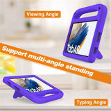 EIDERWOOD Samsung Galaxy Tab A11 / A9 Kids Case w. Kickstand - Purple