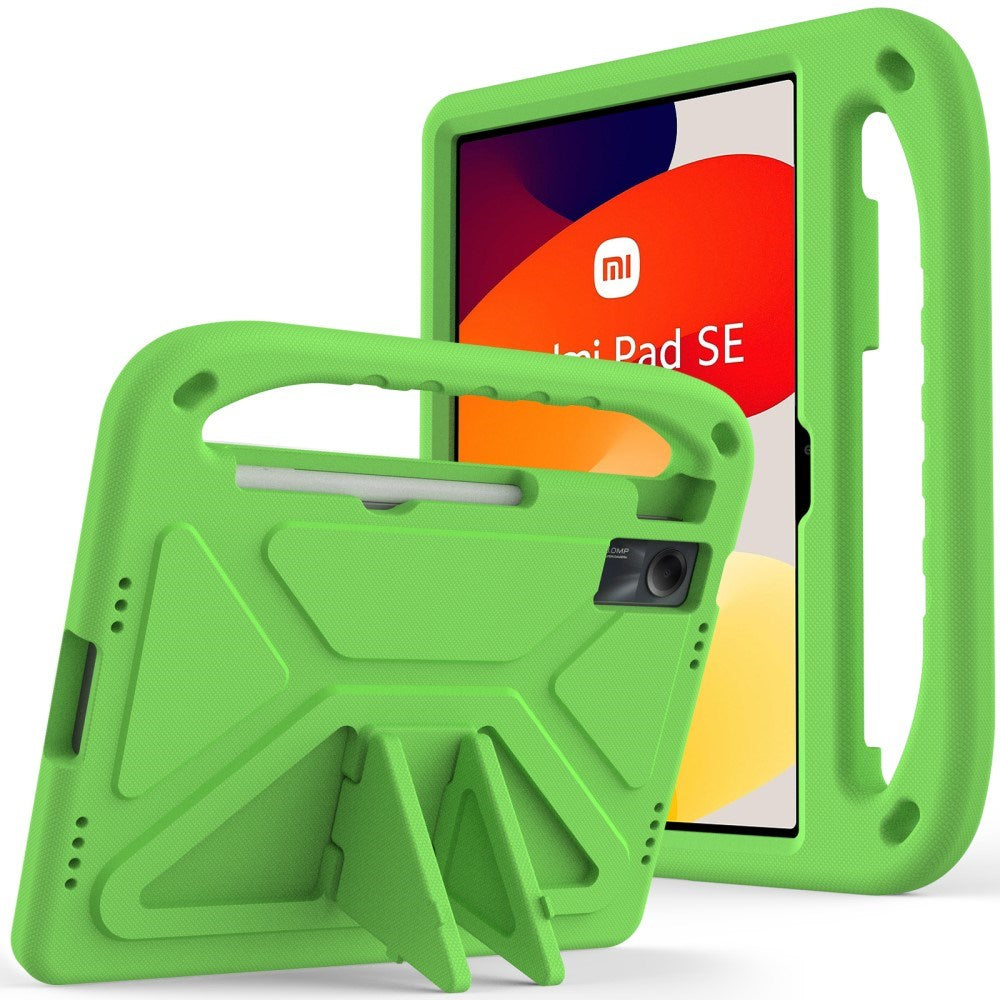 EIDERWOOD Xiaomi Redmi Pad SE Anti-Drop Tablet Case with Handle and Kickstand - Green