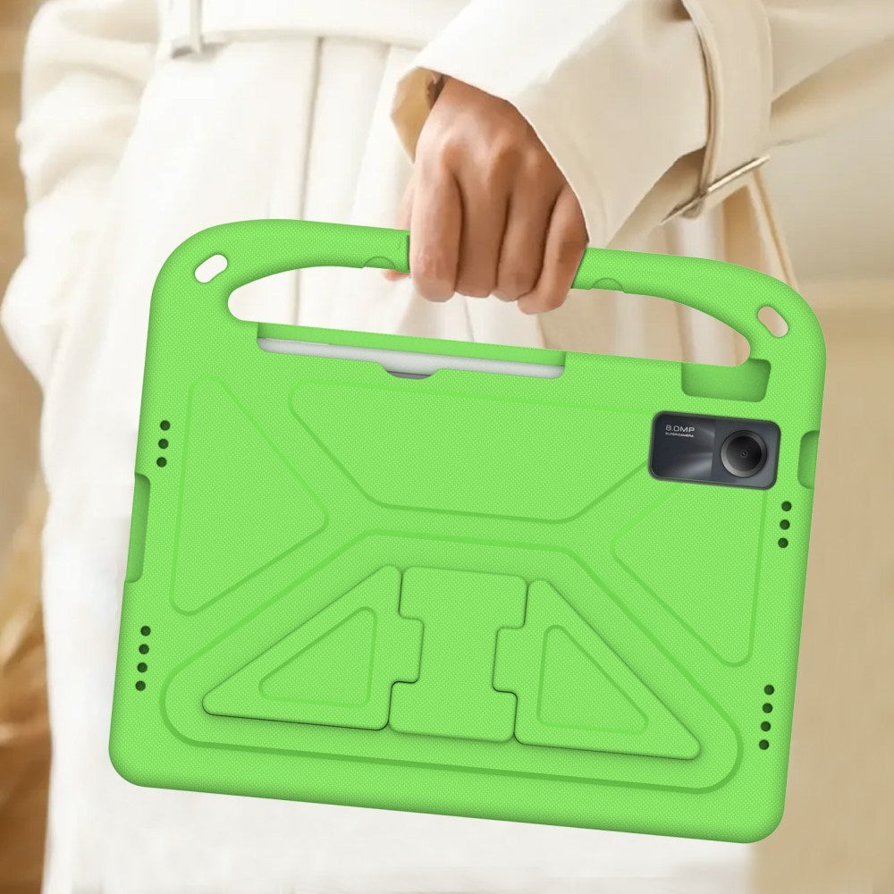 EIDERWOOD Xiaomi Redmi Pad SE Anti-Drop Tablet Case with Handle and Kickstand - Green