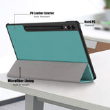 Samsung Galaxy Tab S9 FE+ (Plus) Tri-Fold Leather Case w. Stand - Green