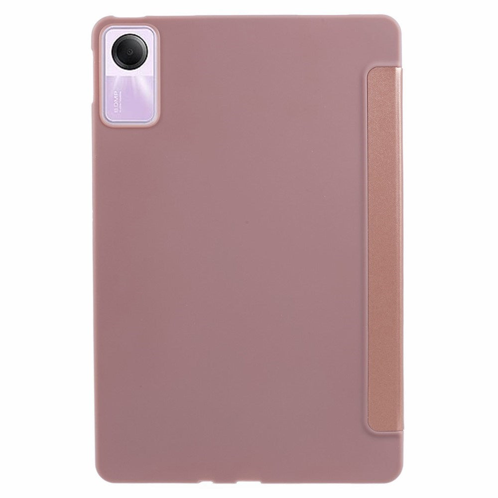 EIDERWOOD Xiaomi Redmi Pad SE Tri-Fold Artificial Leather Case - Rose Gold