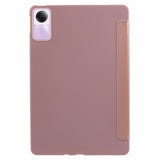 EIDERWOOD Xiaomi Redmi Pad SE Tri-Fold Artificial Leather Case - Rose Gold