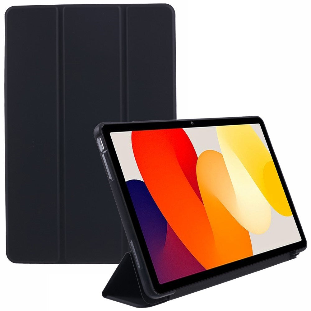 EIDERWOOD Xiaomi Redmi Pad SE Tri-Fold Artificial Leather Case - Black