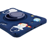 iPad 10.2 (2021 / 2020 / 2019) / Air 10.5 (2019) Children's Case - Astronaut Case w. Stand & Shoulder Strap - Dark Blue