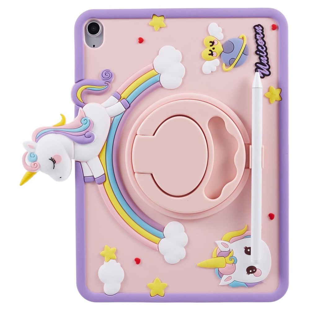 iPad 10.9 (2022) Kids Case w. Stand & Cartoon - Pink