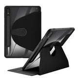 Samsung Galaxy Tab S9+ (Plus) / S9 FE+ (Plus) Hybrid Flip Case m. Pen Holder - Black / Transparent